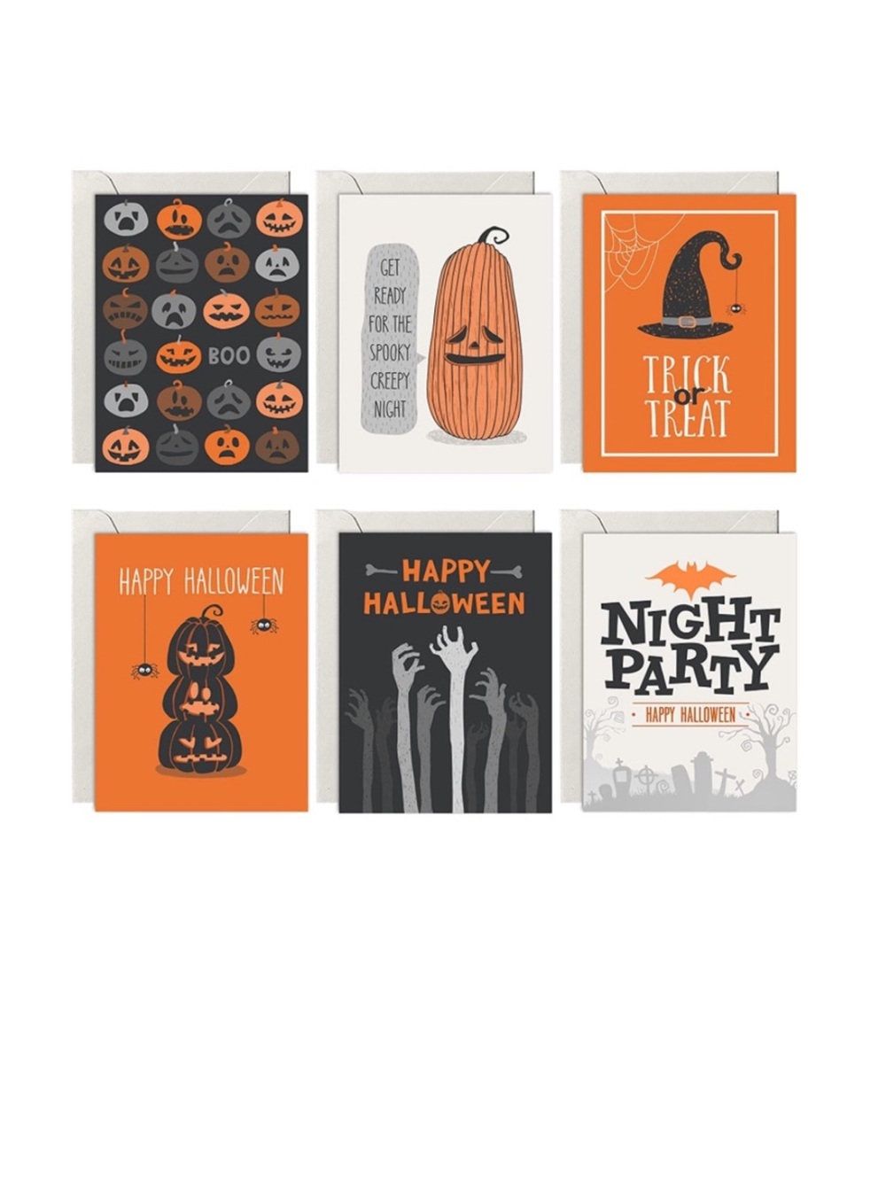 Easykart Labels 24 Halloween Cards Assortment